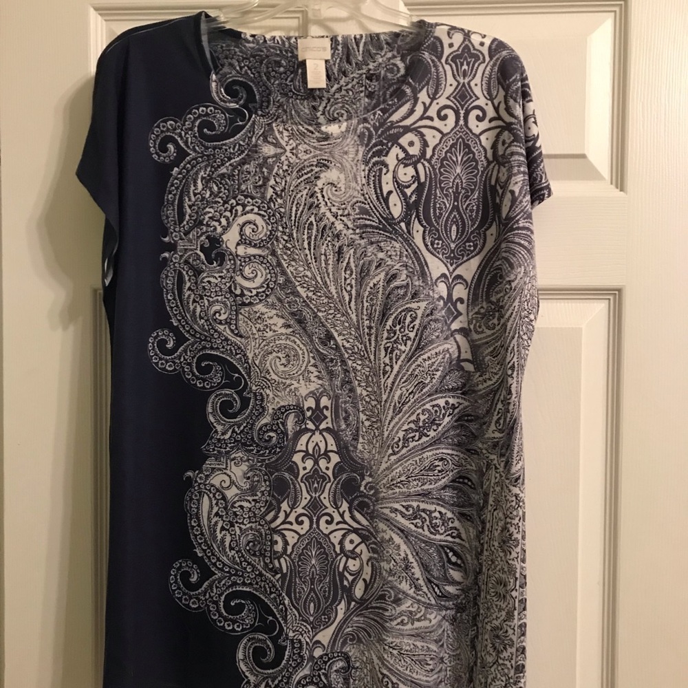 Chico’s paisley sparkle shirt